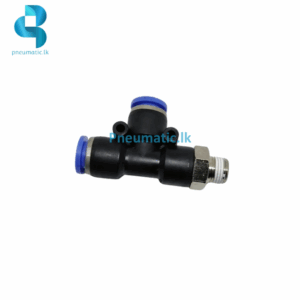 PD-C Series | Male Run Tee | T-Type Side of the Three Pass | Push-in Connector