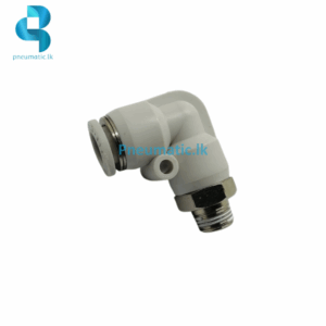 PL-C | Male Elbow  L-Type Two-Pass | Push-in Connector | White Fitting