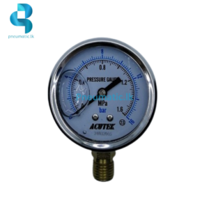 ACUTEK Model YN60 0-1.6MPA Oil Filled Pressure Gauge pneumatic.lk