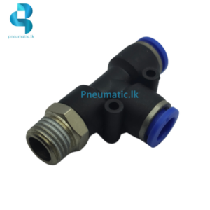 PD08-02 Male Run T-Type Push-In Connector pneumatic.lk