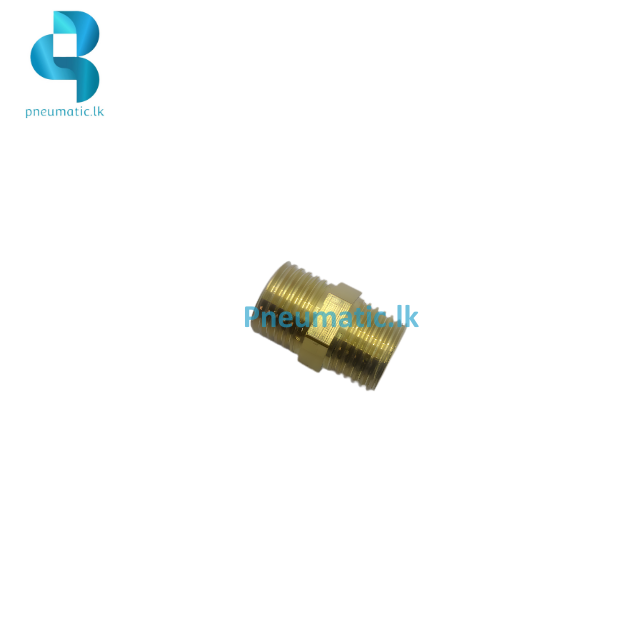 02-02 Barrel Nipple - Gold Brass Pneumatic.lk