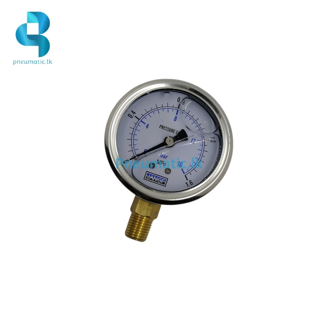 YN60 16BAR Oil-Filled Pressure Gauge Pneumatic.lk